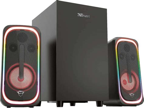 Trust GXT 635 Rumax Multiplatform RGB 2.1 Wireless Speakers with RGB and Bluetooth 80W Black ...