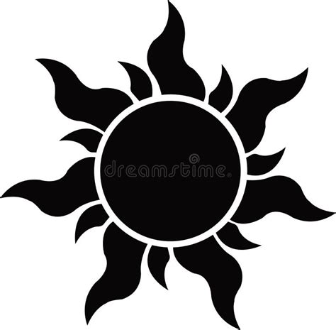 Fancy Black Sun or Sunshine Svg with Jpg Vector Cut File for Cricut and Silhouette Stock Photo ...