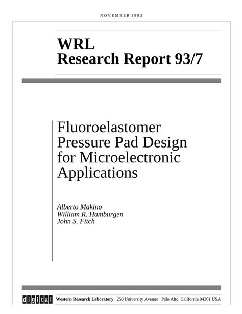 (PDF) Fluoroelastomer Pressure Pad Design for Microelectronic Applications - DOKUMEN.TIPS