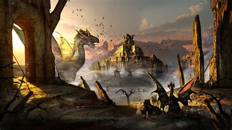 Download Fantasy Dragon 4k Ultra HD Wallpaper by Joseph C-Knight