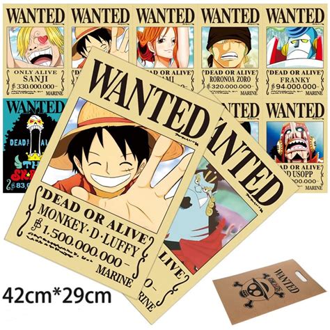 10 Posters of One Piece Straw Hat Pirates Bounty ( poster luffy nami ...