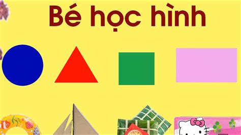 Dạy bé nhận biết hình tròn, hình vuông, hình tam giác và hình chữ nhật - EDU Mầm Non - YouTube