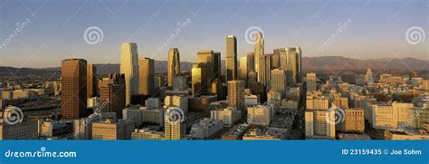 Los Angeles Skyline at Sunset Editorial Image - Image of scenery ...