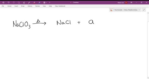 Sodium chlorate, NaClO3, decomposes when heated to yield sodium ...