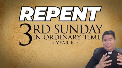 HOMILY for the 3rd Sunday in Ordinary Time Year B (January 21, 2024) - YouTube