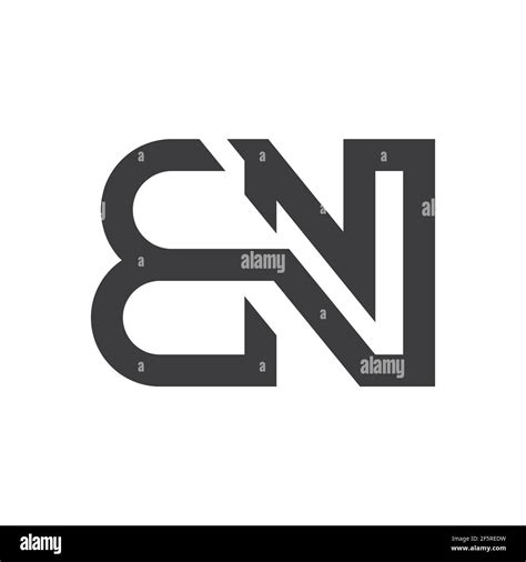 Initial bn letter logo vector template design. Creative abstract letter nb logo design. Linked ...