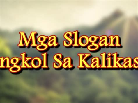 Slogan Sa Kalikasan - MosOp