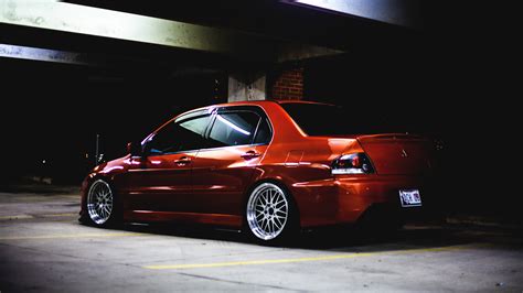 1920x1080 / 1920x1080 back, evolution, low, Mitshubishi, orange, tuning, lancer, evo, ix ...