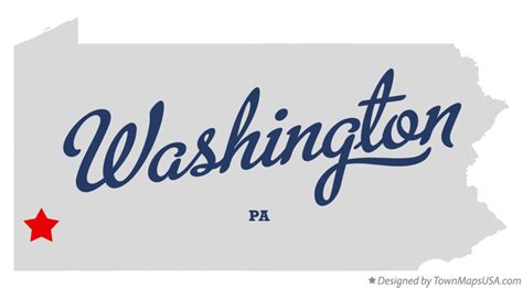 Map of Washington, Washington County, PA, Pennsylvania