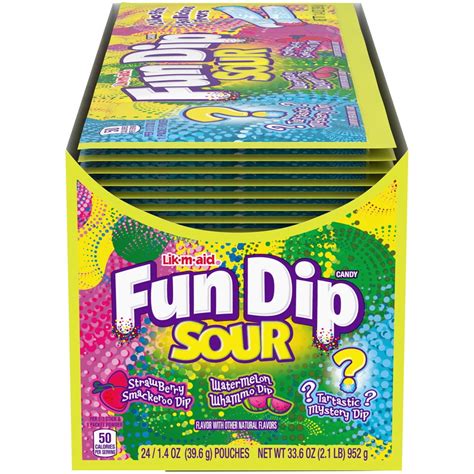 Fun Dip Sour Strawberry Smackeroo Dip, Watermelon Whammo Dip & Tartastic Mystery Dip Candy ...