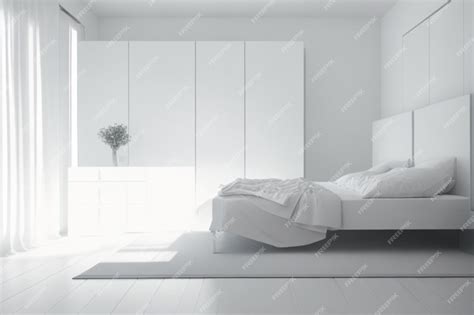 Premium AI Image | bedroom background with a minimalist interior