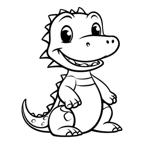 Premium Vector | Crocodile colouring book for kids vector illustration