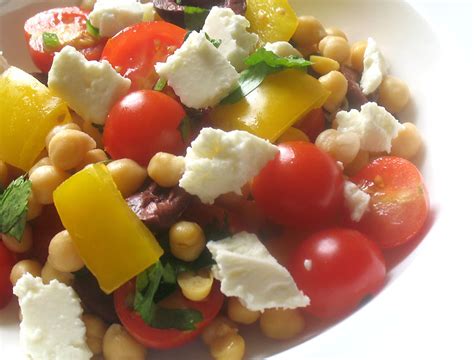 Chickpea, Olive and Feta Salad with Chat Masala Dressing | Lisa's ...