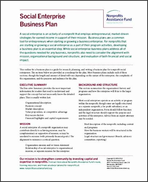 5 Nonprofit Business Plan Template - SampleTemplatess - SampleTemplatess