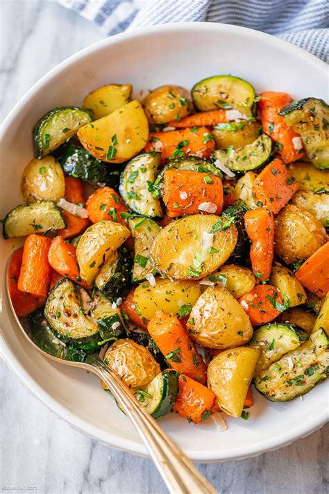 Roasted Vegetables Recipe – Roasted Potatoes Recipe with Carrots and ...