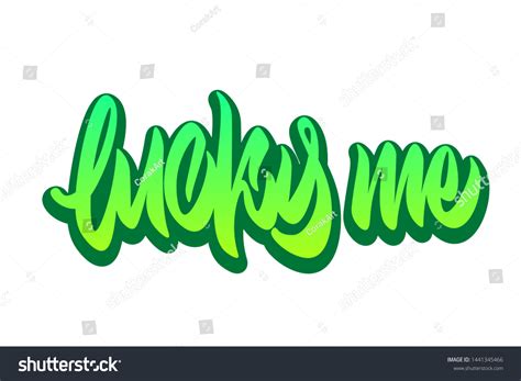 Lucky Me Handwritten Vector Lettering Design Stock Vector (Royalty Free ...