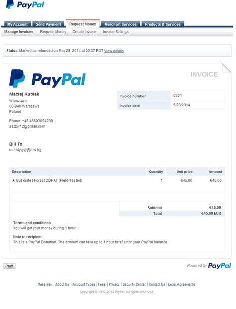 Paypal Invoice Scam | Invoice Template Ideas