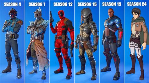 Evolution of Fortnite Mystery/Secret Skins (Season 4 - Season 24) - YouTube