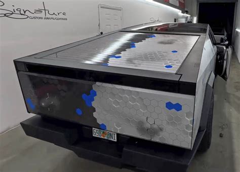 Tonneau cover wrap on Cybertruck! 🤩 [closeup video added] | Tesla ...