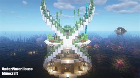 Minecraft: Modern House on Water | How to build an Epic Water House Tuto... | Cute minecraft ...