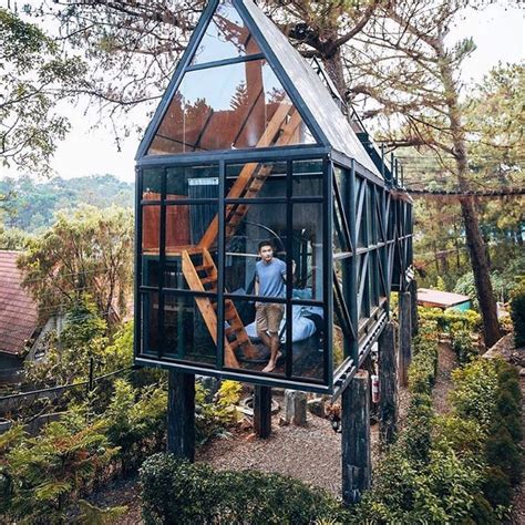 Tiny Homes Time🏡 on Instagram: “Getting closer to nature in this ultra modern glass treehouse 😍 ...