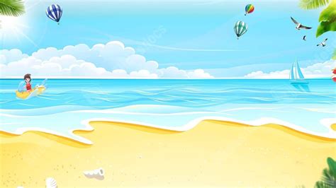 Summer Beach Poster Sky Atmosphere Powerpoint Background For Free Download - Slidesdocs