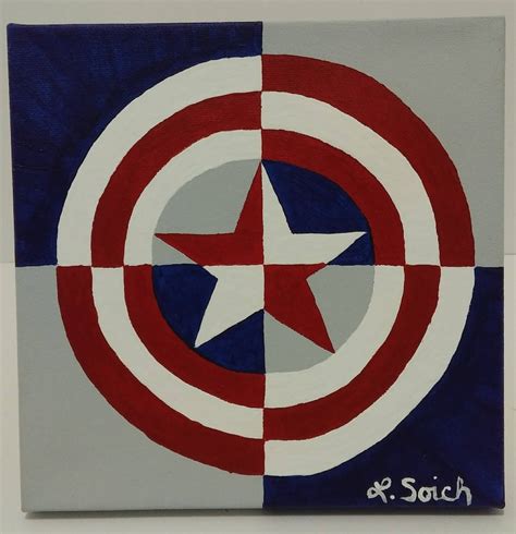 Captain America Shield Painting - Etsy