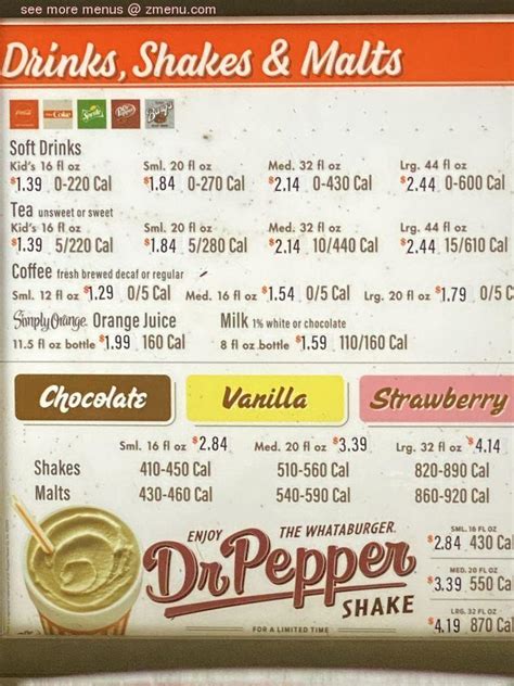 Online Menu of Whataburger Restaurant, Birmingham, Alabama, 35242 - Zmenu