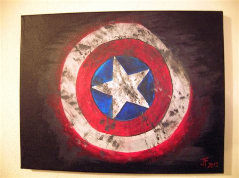 Captain America Shield painting by inkedacrylic on DeviantArt