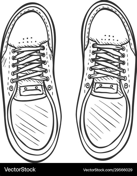 Line Art Of Laced Shoe Side And Top View | laboratoriomaradona.com.ar