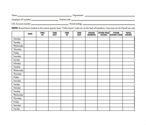 Clipboard Health Timesheet Printable - Printable Word Searches