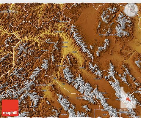 Physical 3D Map of Lemhi County