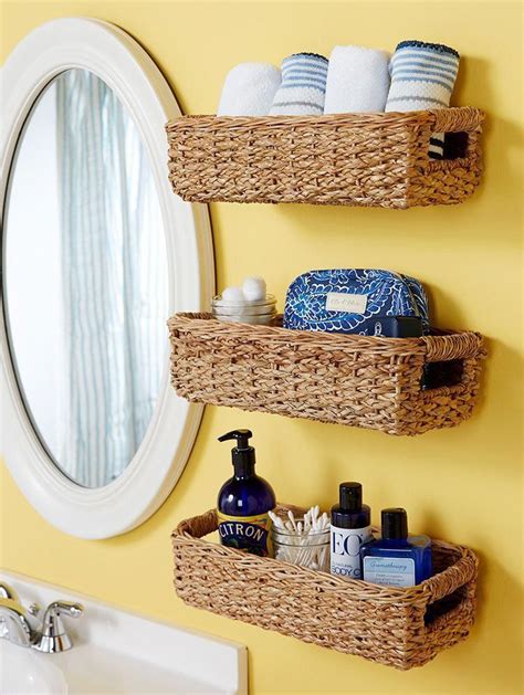 Bathroom Storage Hanging Baskets on Wall - Best Small Bathroom Storage Ideas: Creative Bathroom ...