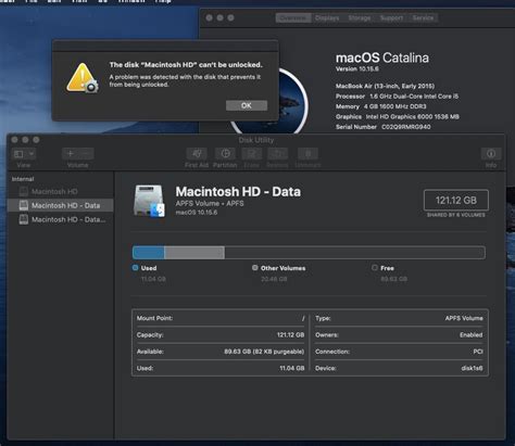 The disk "Macintosh HD" can't be unlocked. : r/MacOS