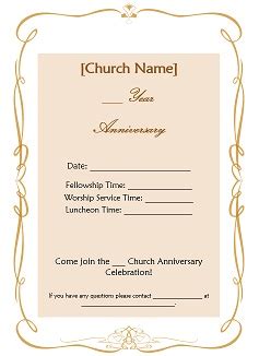 Church Anniversary Program