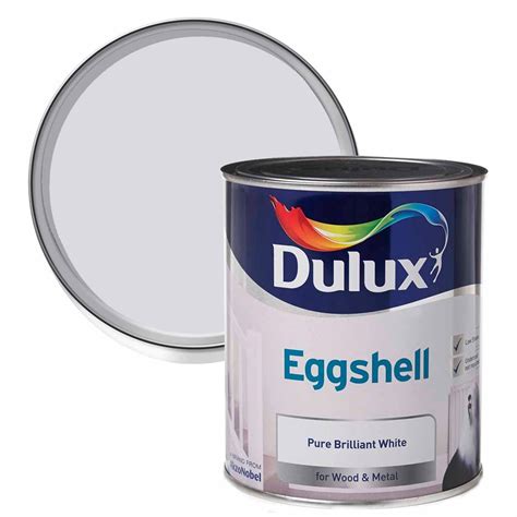 Dulux Quick Dry Pure Brilliant White Eggshell Paint 750ml | Wilko