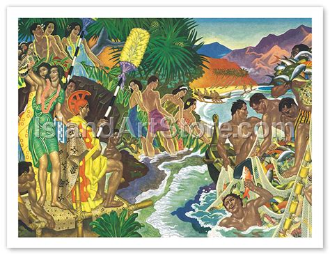 Fine Art Prints & Posters - Festival Of The Sea, Traditional Hawaiian Celebration - Fine Art ...