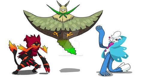 Alola's starters final evolution by El-Dark-Core on DeviantArt