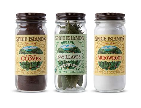 Spice Islands Spices Spice Island, Arrowroot, Bay Leaves, Coconut Oil ...