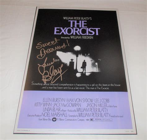 LINDA BLAIR SIGNED THE EXORCIST 12X18 MOVIE POSTER | Autographia