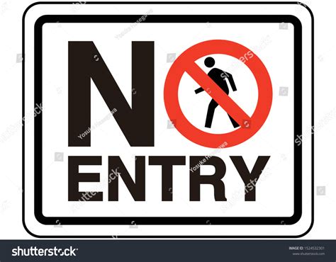 No Entry Sign Stop Sign Vector Stock Vector (Royalty Free) 1524532301 | Shutterstock