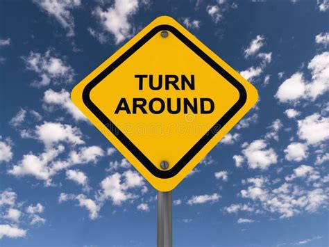 Turn Around Sign Stock Image - Image: 35488961