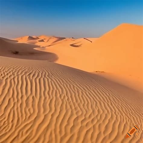 Stunning view of arabian desert sand dunes on Craiyon