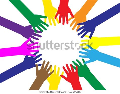 Image Vector Teamwork Hands Stock Illustration 56792986