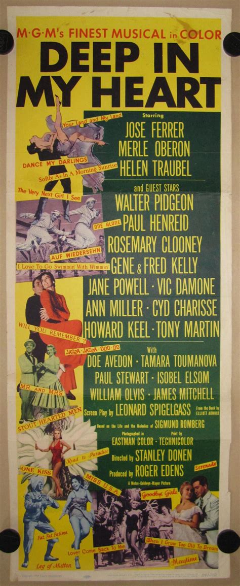 Deep in My Heart Original Movie Poster (1956) - Movieposter Original