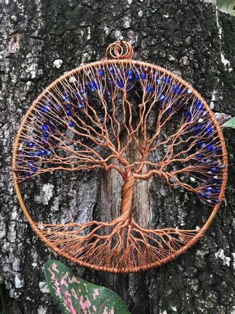 8 Inch / Handmade / Copper Wire / Tree of Life / Wall Art / Window Sun Catcher / Unique Gift ...