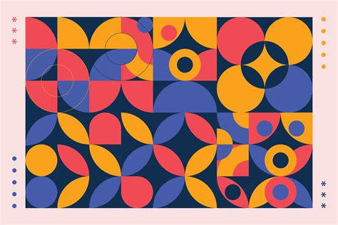 abstract geometrical pattern in colorful style made with simple shapes arrangement. Vector ...