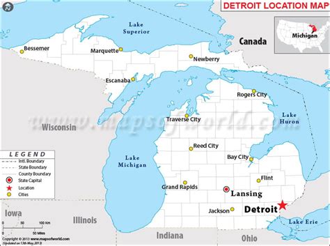 Detroit On A Map | Color 2018