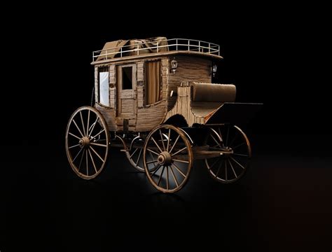 Western Stagecoach 3D Model $99 - .unknown .oth .fbx .obj .max - Free3D