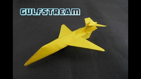 How To Make Paper Airplane - Easy Paper Plane Origami Jet, GULFSTREM